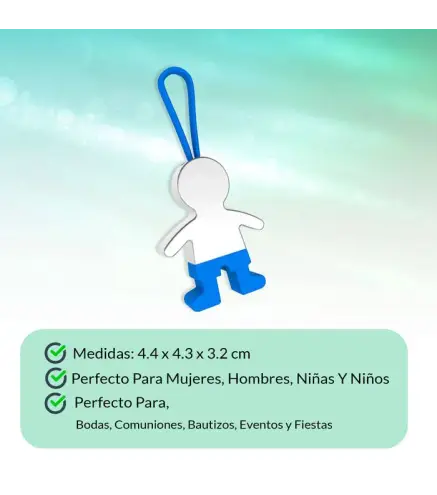 LLAVERO NIÑO PANTALON AZUL