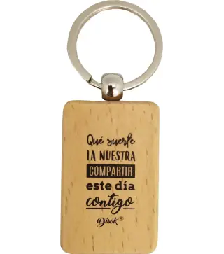LLAVERO MADERA "SUERTE LA NUESTRA"