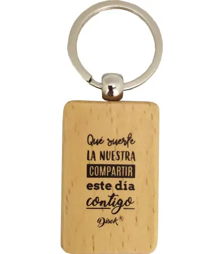 LLAVERO MADERA "SUERTE LA NUESTRA"