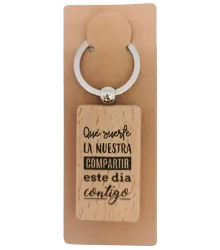 LLAVERO MADERA "SUERTE LA NUESTRA"