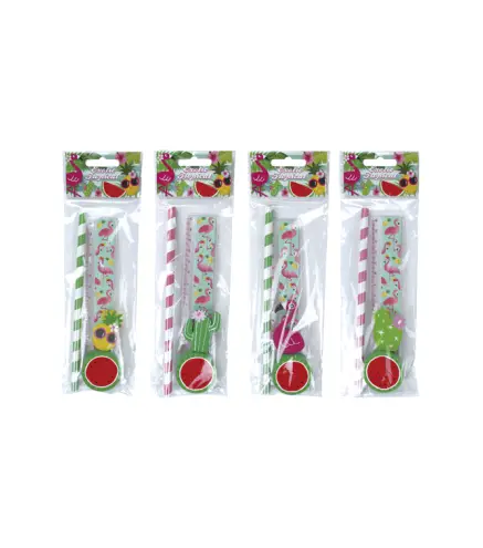 OFERTA! LOTE DE 500 SET 4 PCS PAPELERÍA TROPICAL EXOTIC
