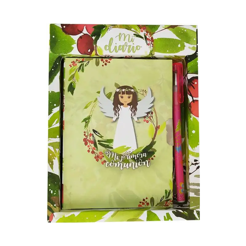 SET DIARIO Y BOLÍGRAFO MI PRIMERA COMUNIÓN NIÑA