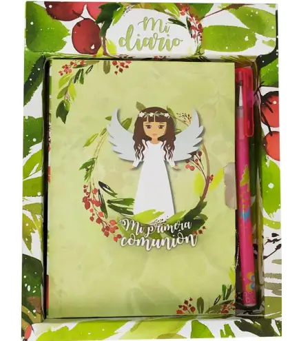 SET DIARIO Y BOLÍGRAFO MI PRIMERA COMUNIÓN NIÑA