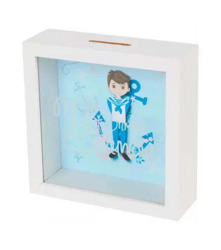 HUCHA DE MADERA COMUNIÓN NIÑO