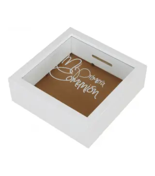 HUCHA DE MADERA COMUNIÓN NIÑA