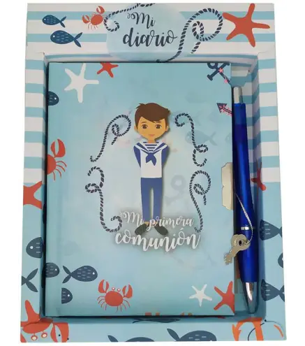 SET DIARIO Y BOLÍGRAFO MI PRIMERA COMUNIÓN NIÑO