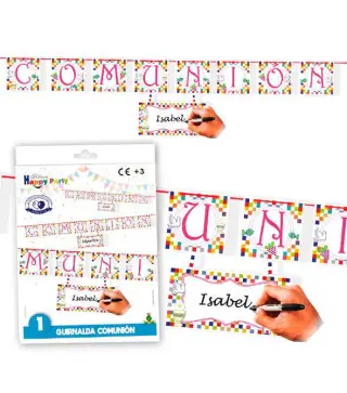 GUIRNALDA COMUNIÓN NIÑA PERSONALIZABLE