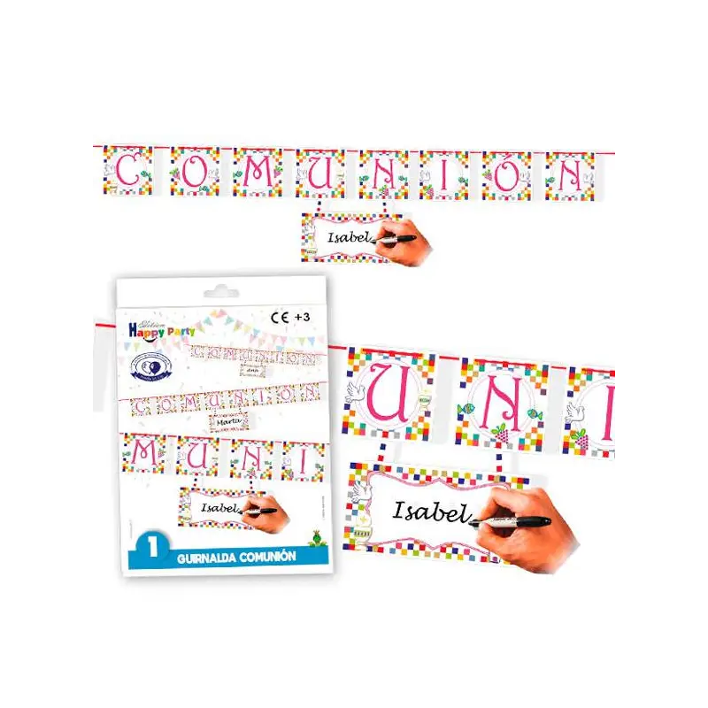 GUIRNALDA COMUNIÓN NIÑA PERSONALIZABLE