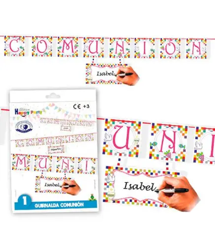 GUIRNALDA COMUNIÓN NIÑA PERSONALIZABLE