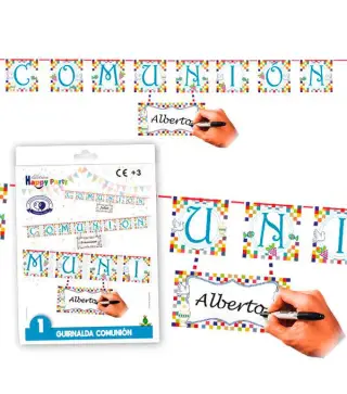 GUIRNALDA COMUNIÓN NIÑO PERSONALIZABLE