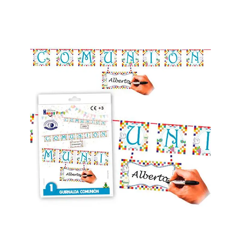 GUIRNALDA COMUNIÓN NIÑO PERSONALIZABLE