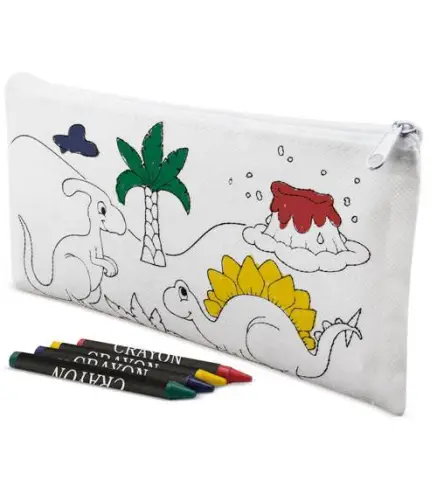 ESTUCHE CON 5 CERAS DINOS NON WOVEN