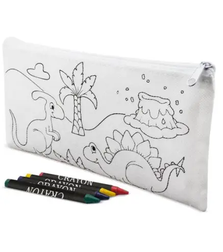 ESTUCHE CON 5 CERAS DINOS NON WOVEN