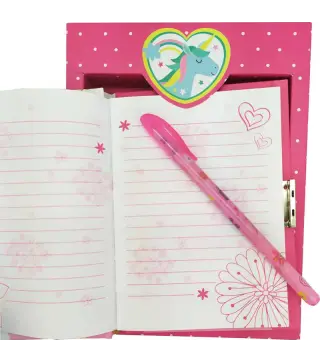 SET DE REGALO DIARIO + BOLÍGRAFO UNICORNIO