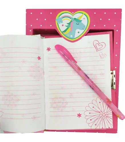 SET DE REGALO DIARIO + BOLÍGRAFO UNICORNIO