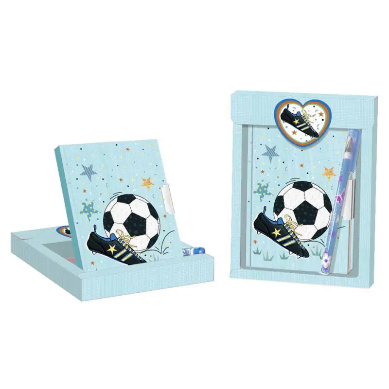 SET DE REGALO DIARIO + BOLÍGRAFO FÚTBOL