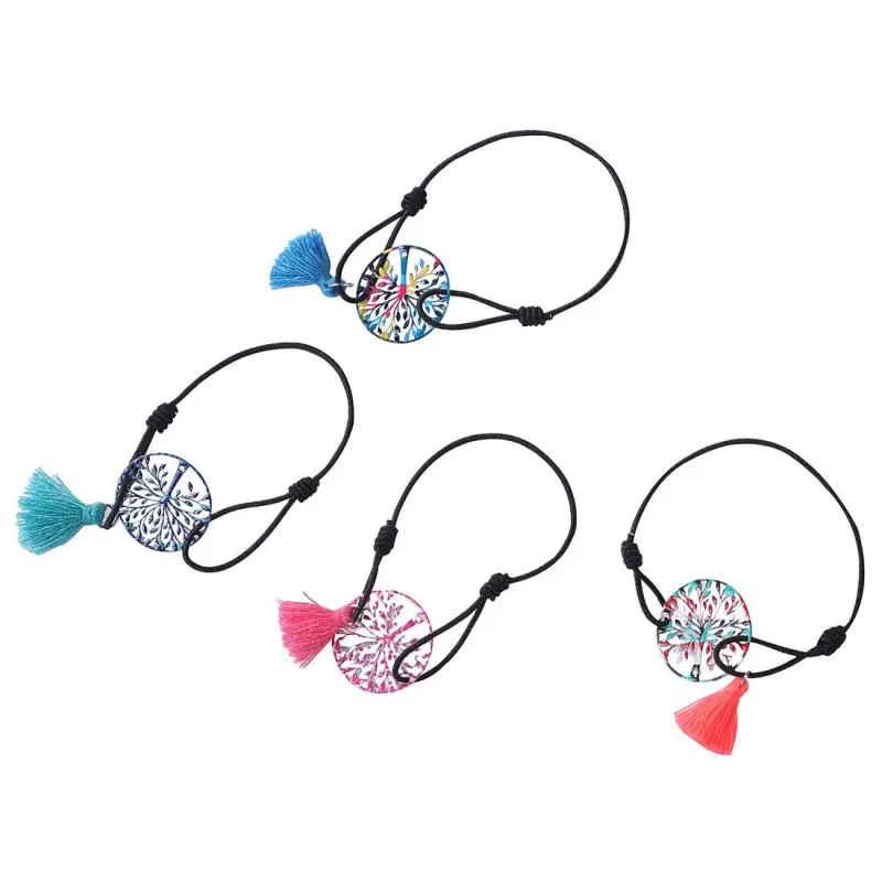 PULSERA ÁRBOL DE LA VIDA CON POMPÓN PULSERA ÁRBOL DE LA VIDA CON POMPÓN