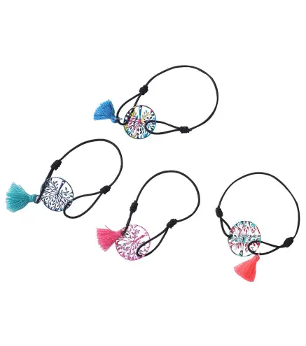 PULSERA ÁRBOL DE LA VIDA CON POMPÓN