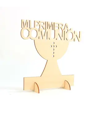 CARTEL MADERA "MI PRIMERA COMUNIÓN"
