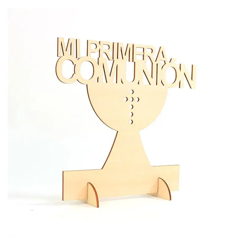 CARTEL MADERA "MI PRIMERA COMUNIÓN"