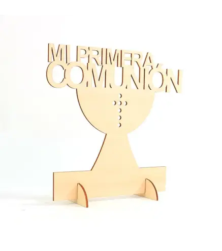 CARTEL MADERA "MI PRIMERA COMUNIÓN"