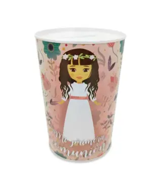 HUCHA METÁLICA MI PRIMERA COMUNIÓN NIÑA