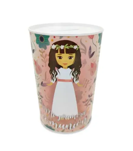 HUCHA METÁLICA MI PRIMERA COMUNIÓN NIÑA