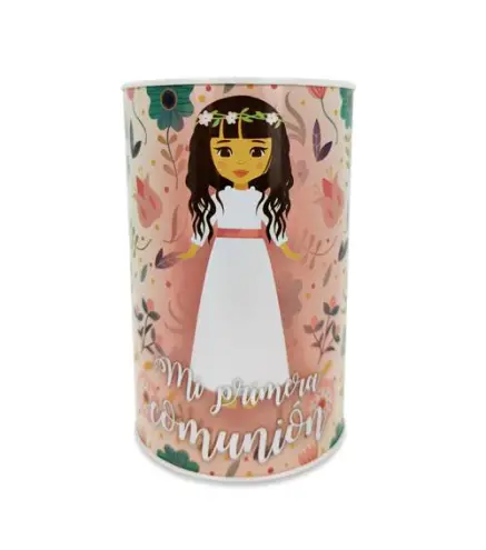 HUCHA METÁLICA MI PRIMERA COMUNIÓN NIÑA