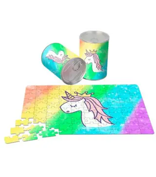 PUZZLE EN LATA REGALO UNICORNIO