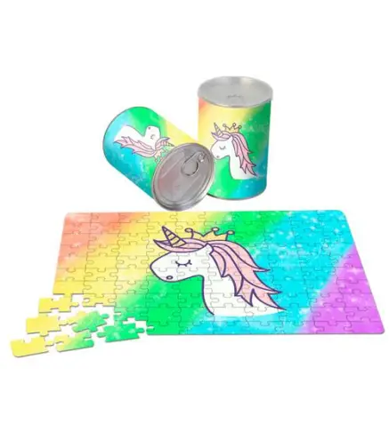 PUZZLE EN LATA REGALO UNICORNIO