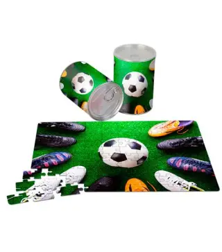 PUZZLE EN LATA REGALO FÚTBOL