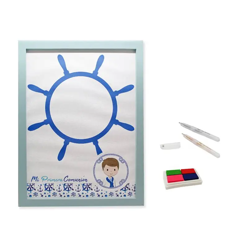 MARCO LIENZO PARA HUELLAS COMUNIÓN NIÑO
