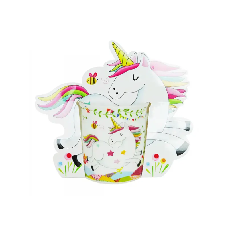 SET 12 TAZAS UNICORNIOS PRESENTADA EN BOLSA