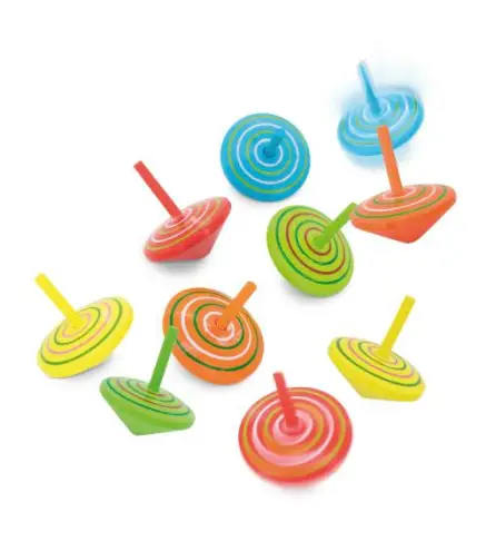 SET 10 PEONZAS DE MADERA NATURAL COLORES