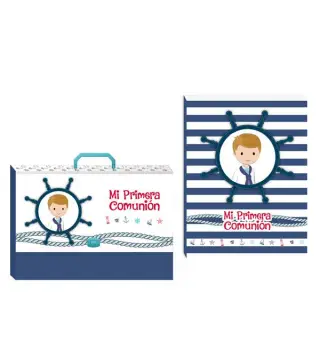 MALETÍN MÁS LIBRO FIRMAS MI PRIMERA COMUNIÓN NIÑO