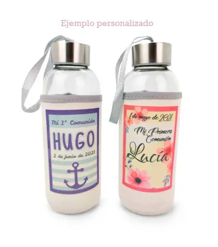 BIDÓN BOTELLA DE CRISTAL NEOPRENO (SIN IMPRESIÓN)