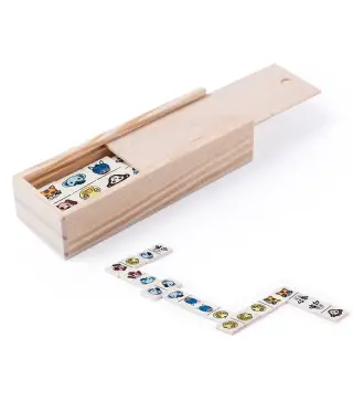 DOMINÓ ANIMALITOS EN ESTUCHE DE MADERA