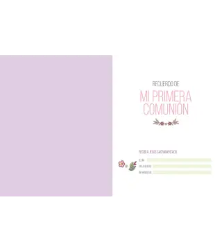 MI PRIMERA COMUNION LIBRO FOTOS Y RECUERDOS NIÑA