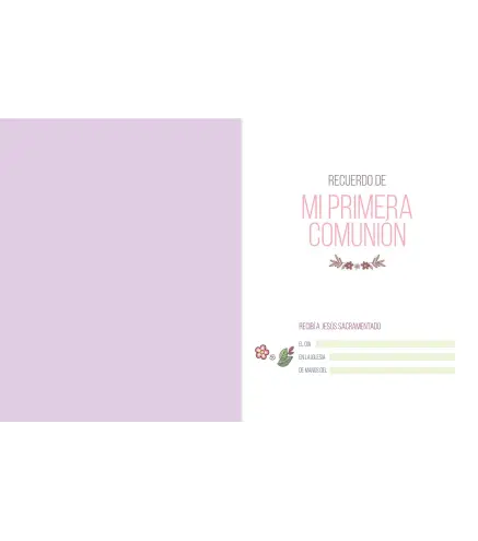 MI PRIMERA COMUNION LIBRO FOTOS Y RECUERDOS NIÑA