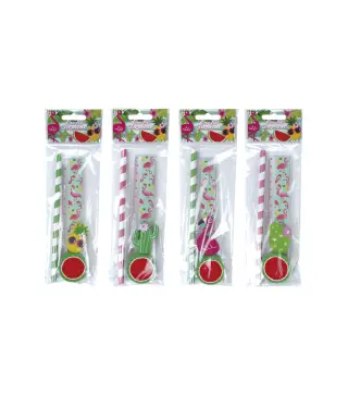 OFERTA! LOTE DE 500 SET 4 PCS PAPELERÍA TROPICAL EXOTIC