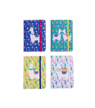 OFERTA! LOTE DE 500 LIBRETA "LLAMAS" CON CIERRE DE BANDA ELÁSTICA