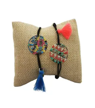 LOTE 500 PULSERAS ÁRBOL DE LA VIDA CON POMPÓN