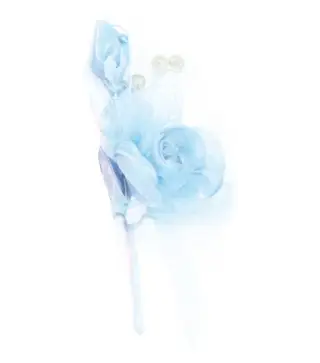 FLOR DE TELA GRANDE AZUL