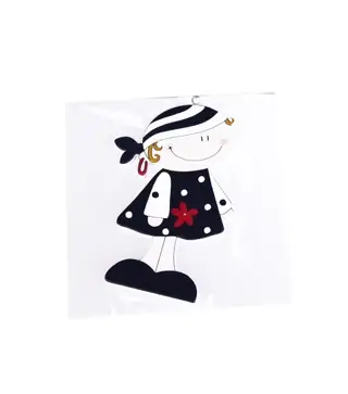 PUNTO DE LIBRO PIRATA MADERA NIÑA