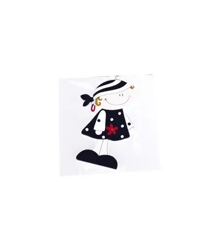 PUNTO DE LIBRO PIRATA MADERA NIÑA