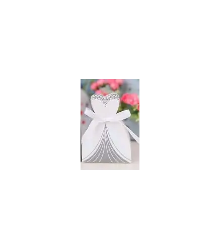 CAJA CARTÓN NOVIA CON LAZO PARA DETALLES NOVIA