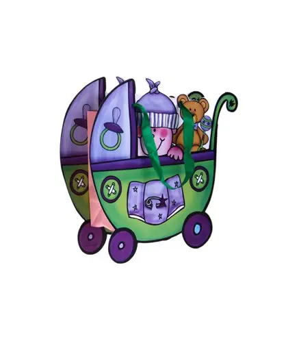 BOLSA DE REGALO & PRESENTACION COCHECITO VERDE