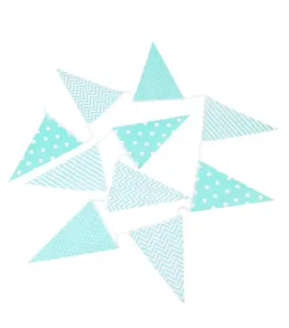 GUIRNALDA BANDERAS DECORATIVAS EVENTOS PAPEL VERDE