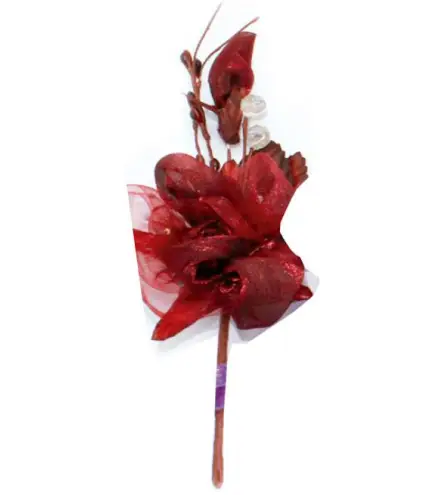 FLOR DE TELA GRANDE GRANATE