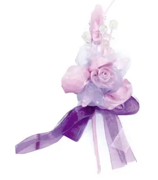 FLOR DE TELA GRANDE LILA